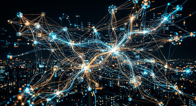 Abstract representation of a decentralized prediction market