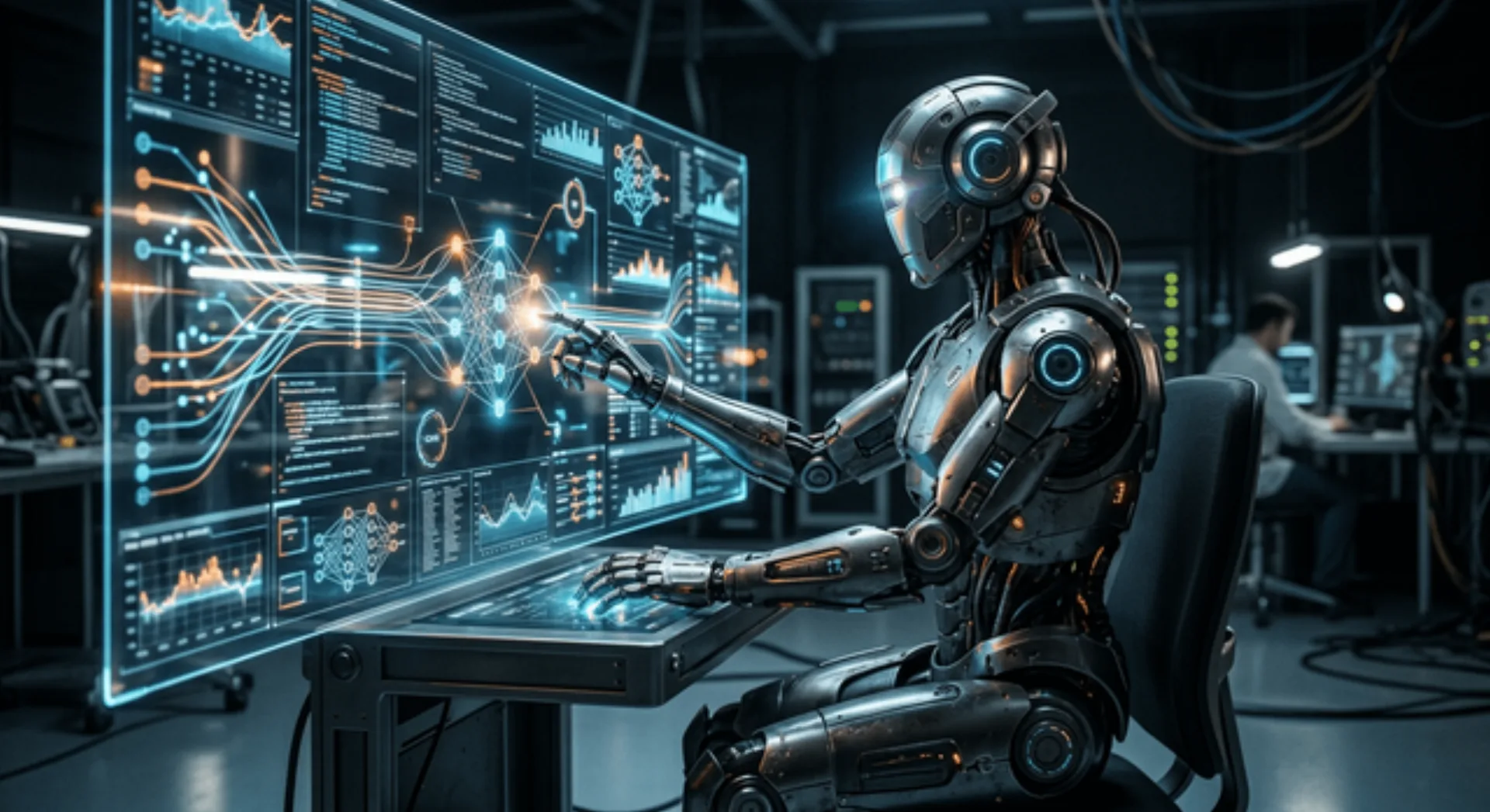 AI agent analyzing data streams