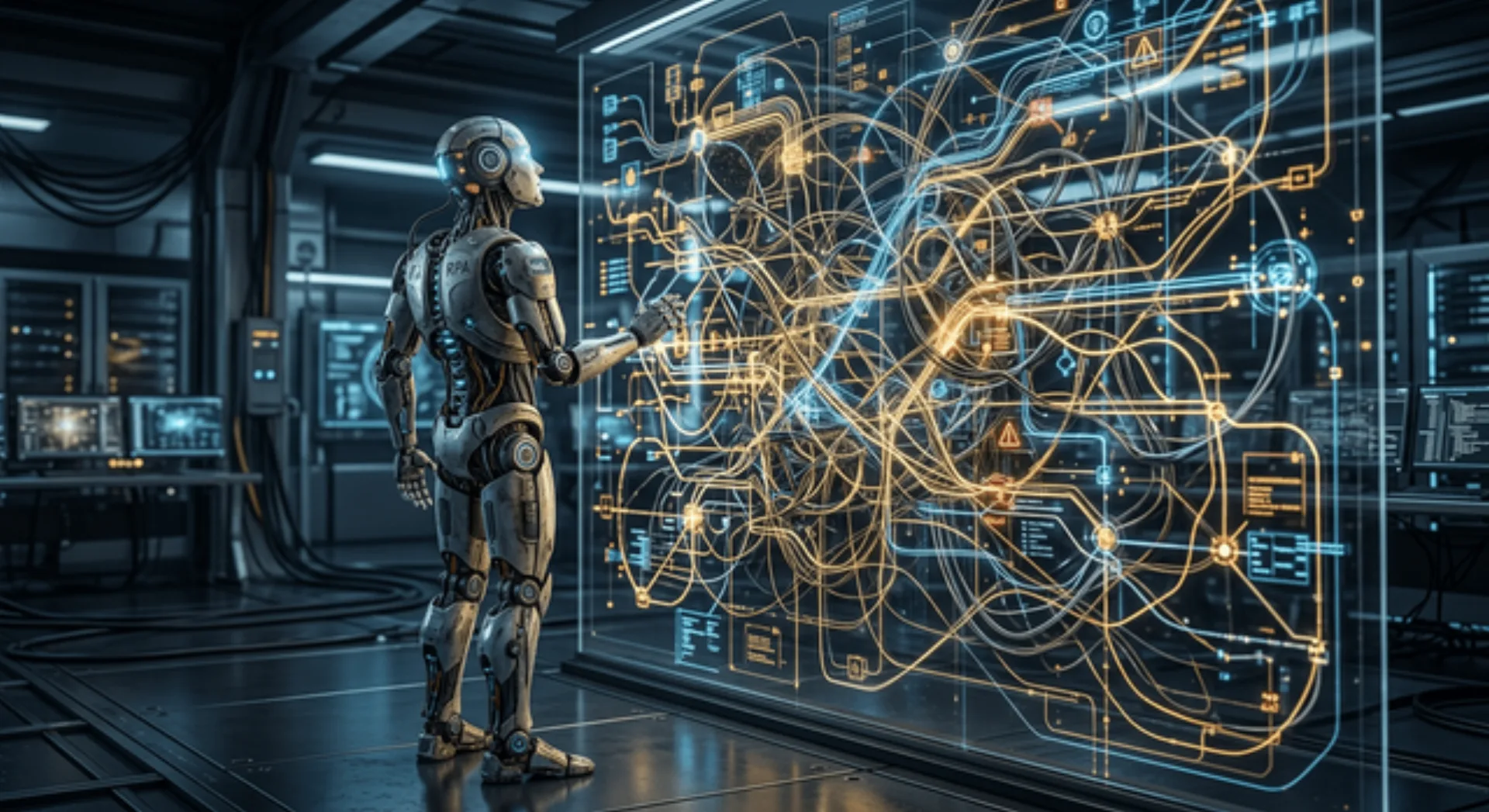 Robot facing the challenges of RPA scalability